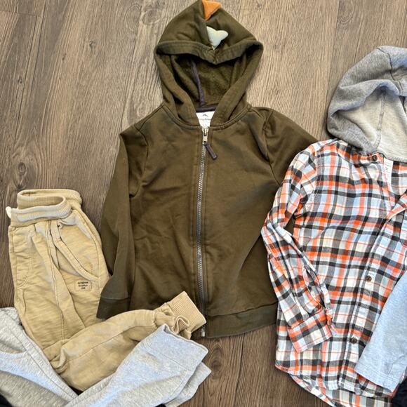 Toddler Little Boy Fall Winter Outfit Set 5T Clothing Lot of 14 Top Pant Jacket - Picture 6 of 7